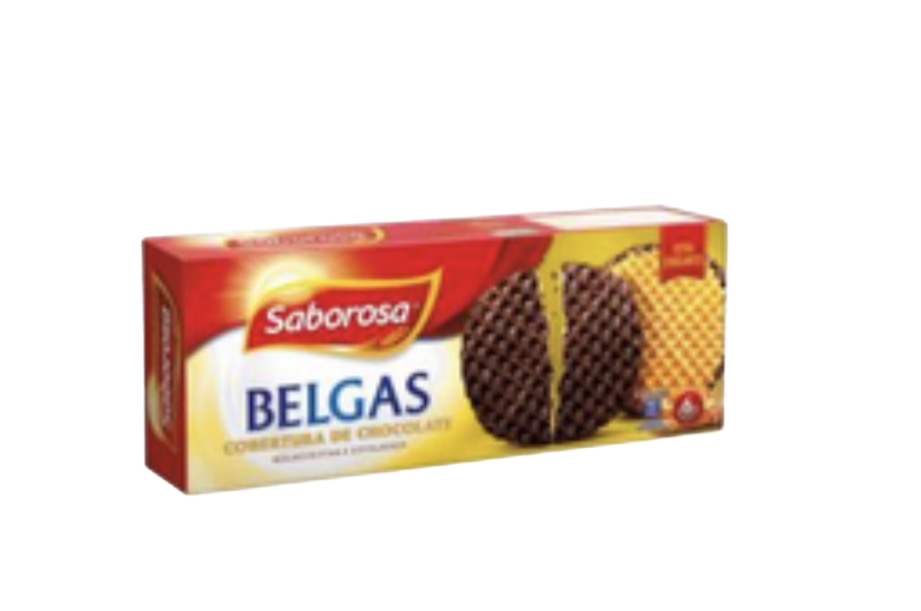 Saborosa Belgas Butter Biscuits Chocolate (Bolacha Belga com Chocolate) 198g