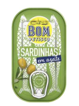 Sardines in Olive Oil Bom Petisco 120g
