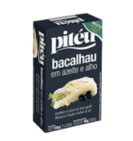 Pitéu Cod in Olive Oil and Garlic (Bacalhau em Azeite e Alho) 120g