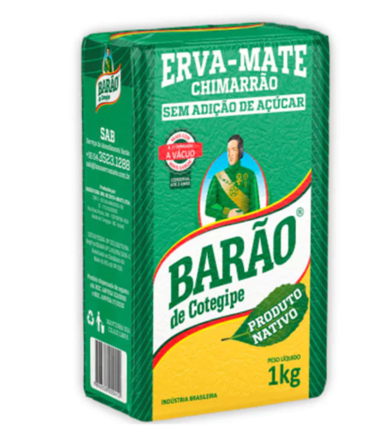 Barão De Cotegipe Native Chimarrão Yerba Mate (1kg Vacuum Pack)