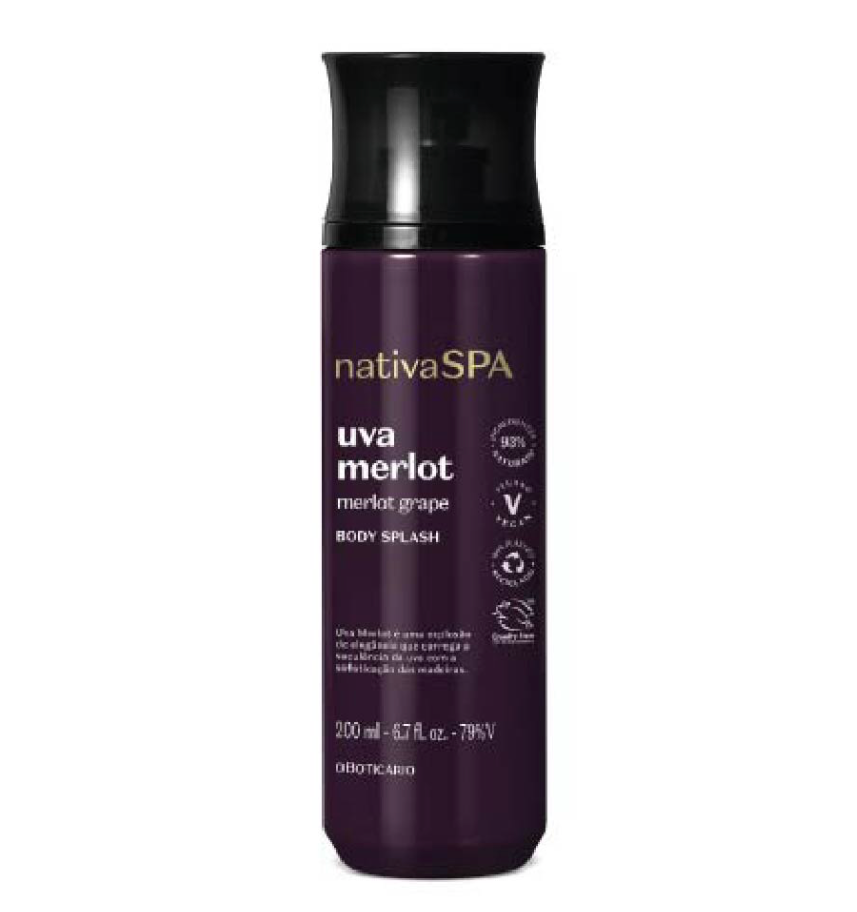 Nativa SPA Merlot Grape Body Splash (200ml)