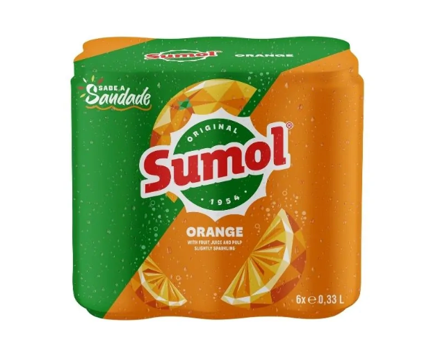 Sumol Orange Drink (6 x 330ml Cans)